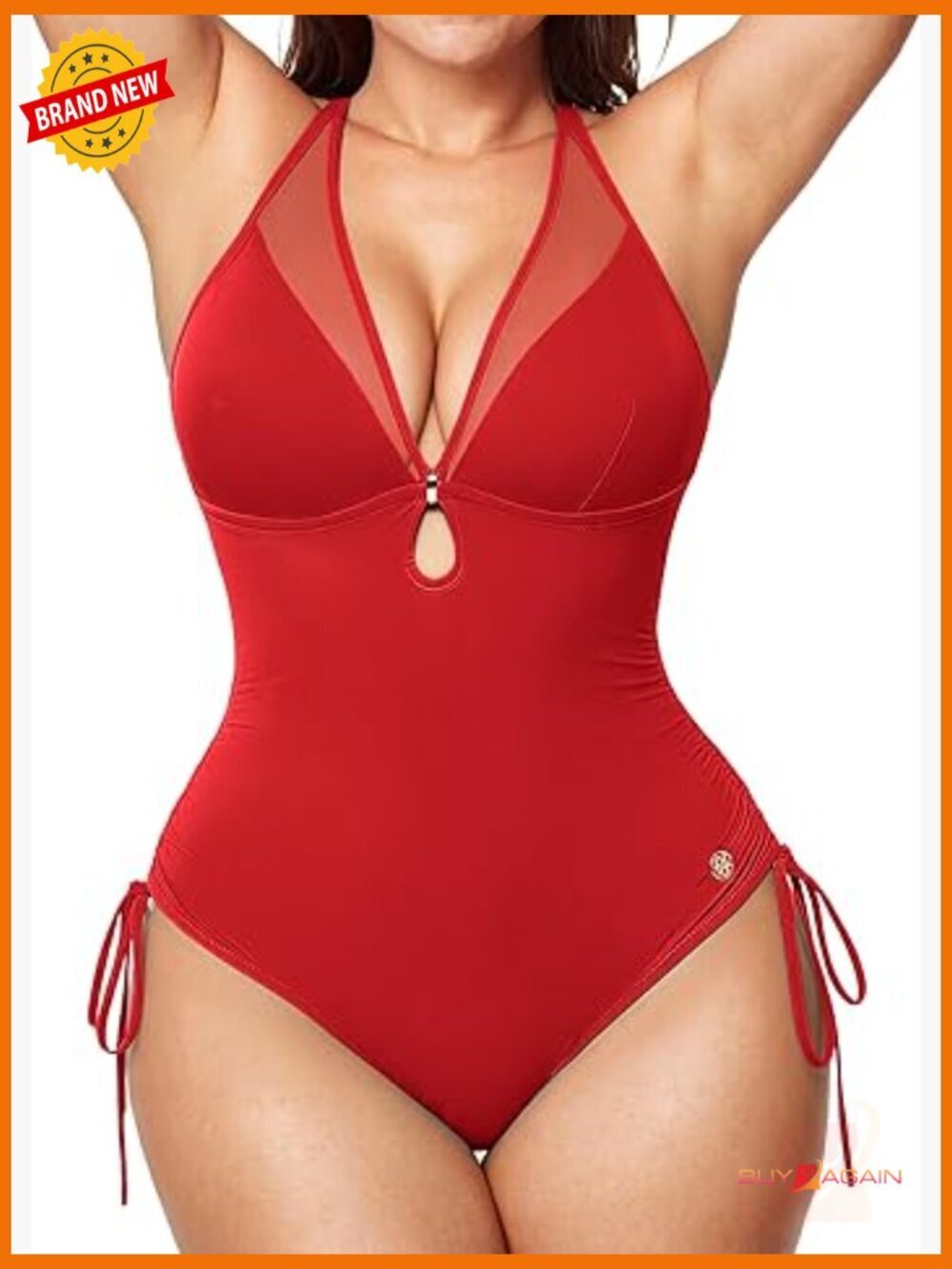 Tummy Control One Piece Swimsuit Shapewear with Built-in Bra